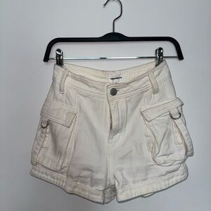 superdown Cream Cargo Shorts